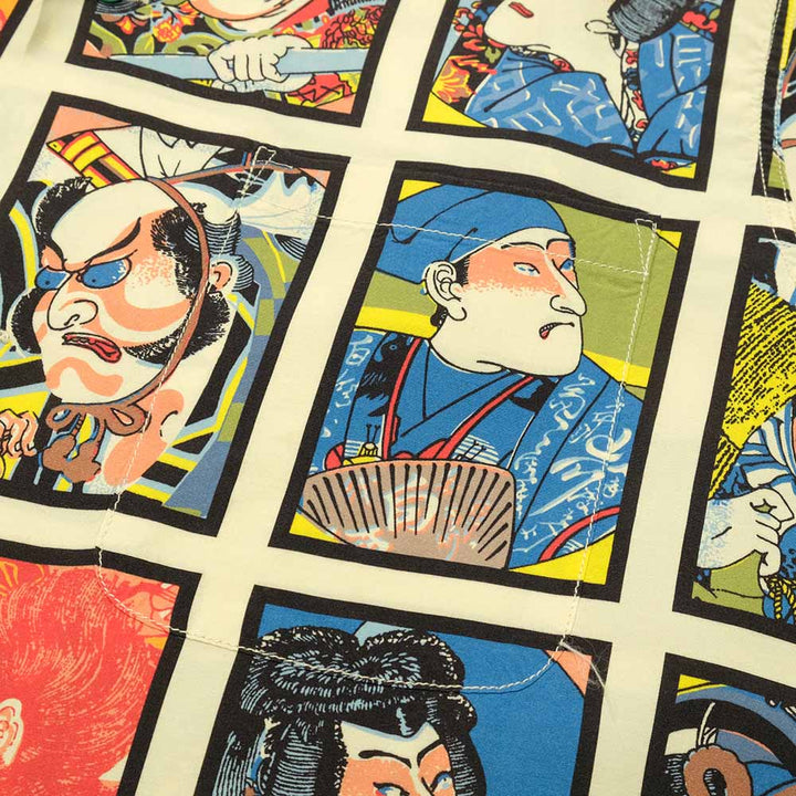 STAR OF HOLLYWOOD HIGH DENSITY RAYON S/S OPEN SHIRT KABUKI SH38891