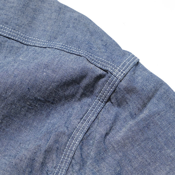 SUGAR CANE - Blue Chambray L/S Work Shirt - SC27850