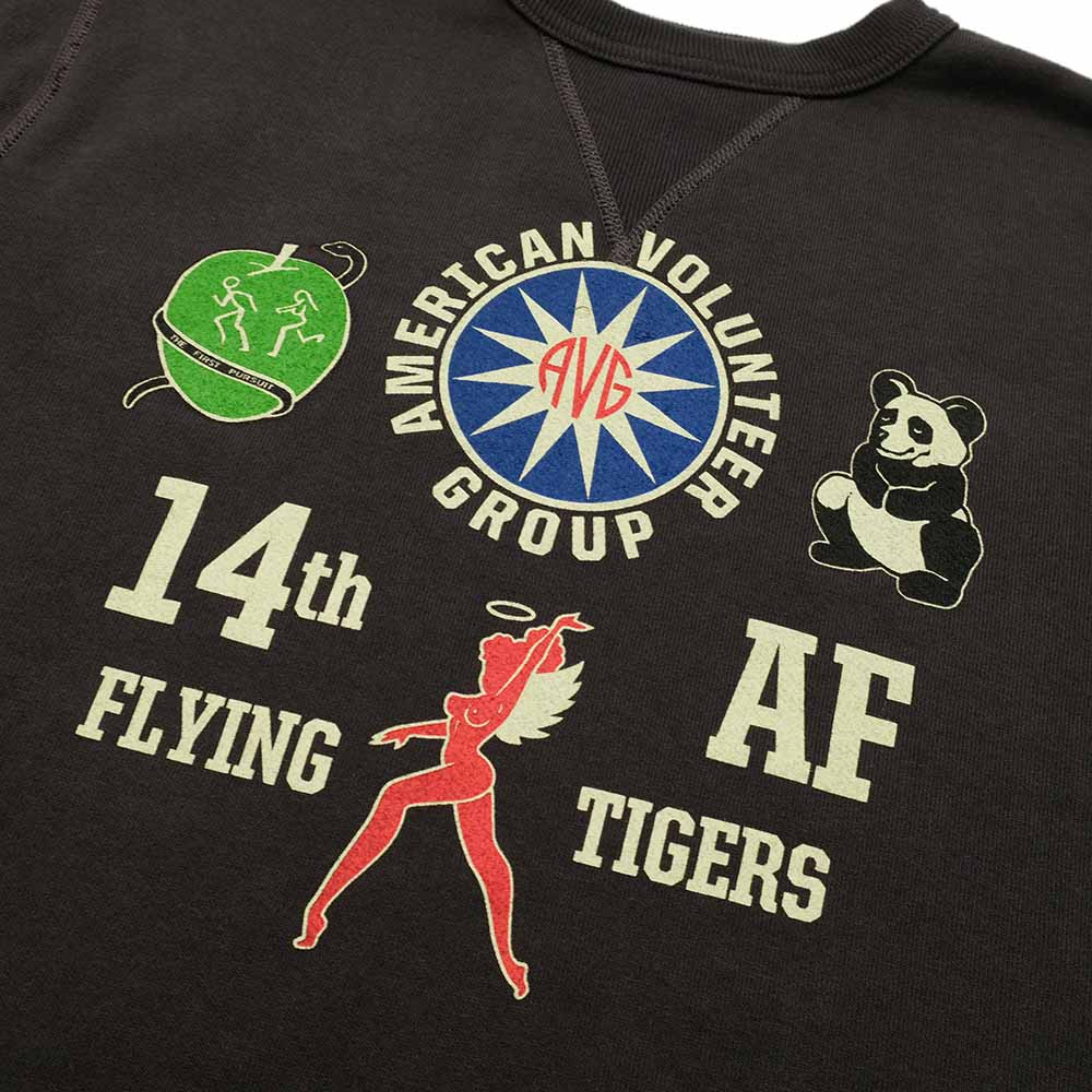 BUZZ RICKSON'S - SET-IN CREW SWEAT - 14th AIR FORCE AMERICAN VOLUNTEER GROUP - BR69066