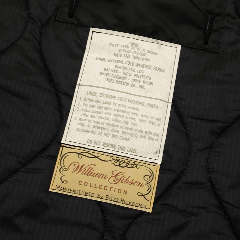 BUZZ RICKSON'S WILLIAM GIBSON COLLECTION BLACK LINER BR15193