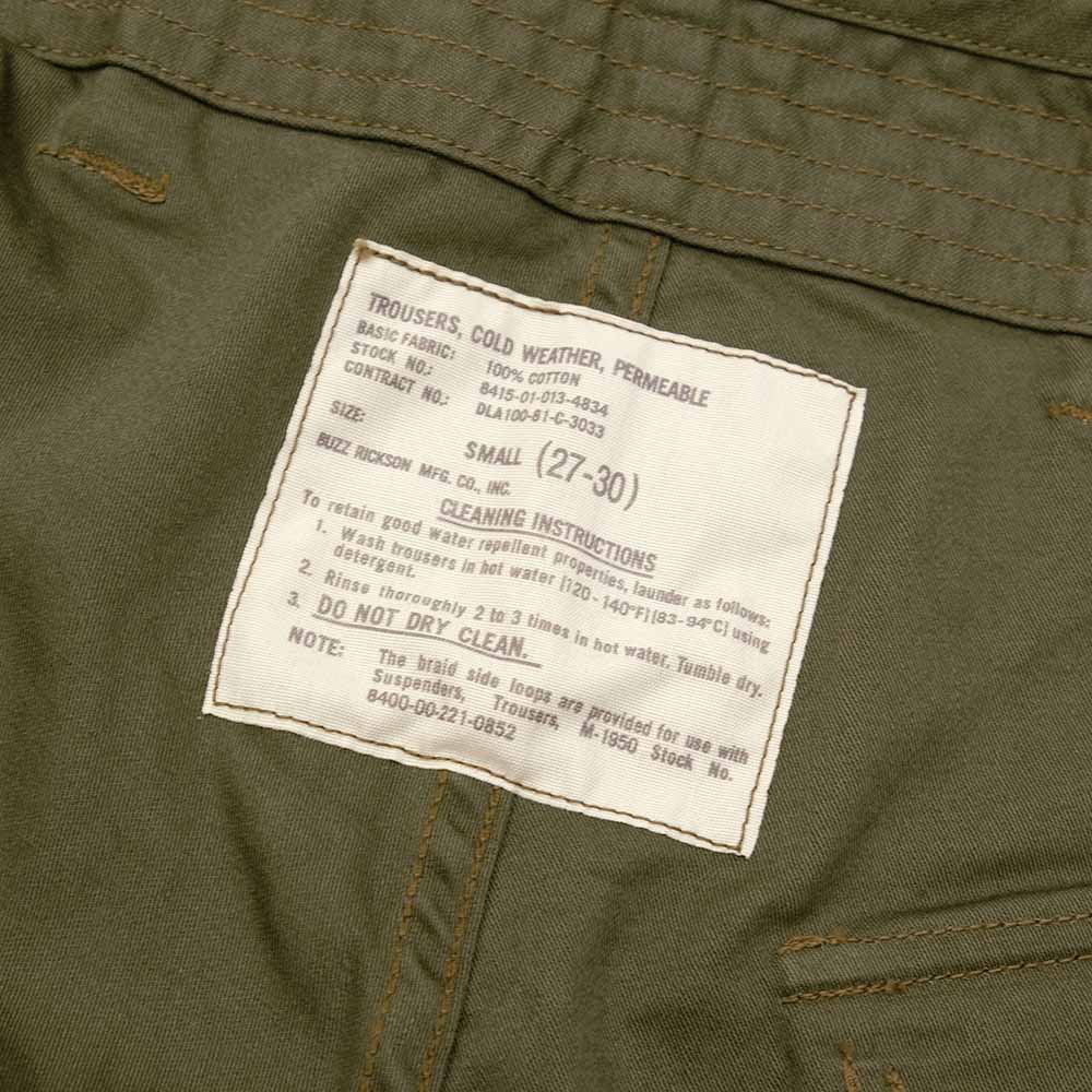 BUZZ RICKSON'S - TROUSERS, COLD WEATHER, PERMEABLE (MOD.) - BR42341