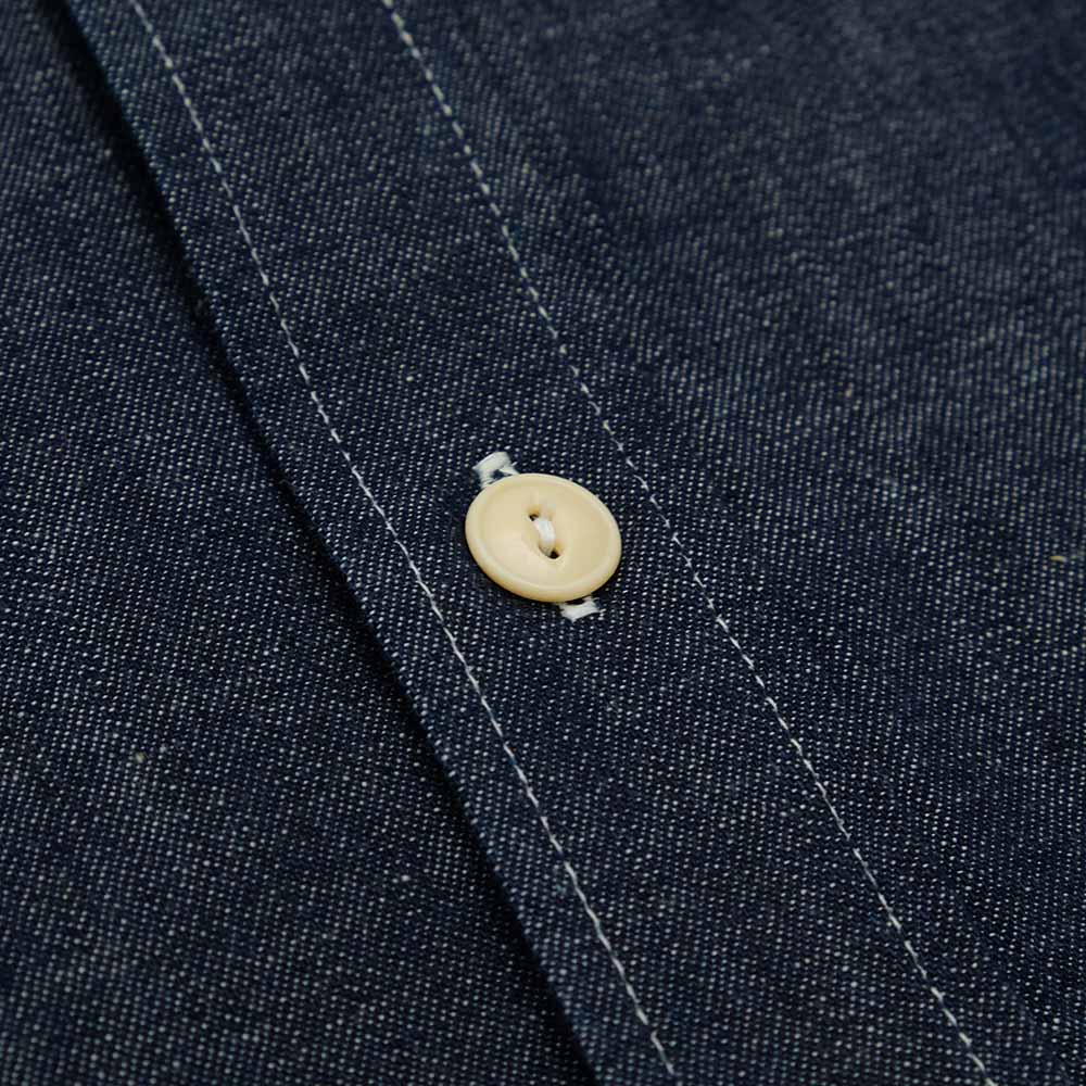 SUGAR CANE BLUE DENIM L/S WORK SHIRT SC27852