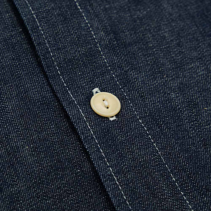 SUGAR CANE BLUE DENIM L/S WORK SHIRT SC27852