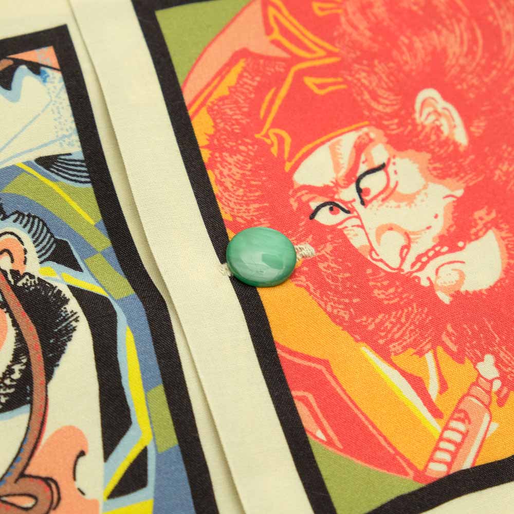 STAR OF HOLLYWOOD HIGH DENSITY RAYON S/S OPEN SHIRT KABUKI SH38891