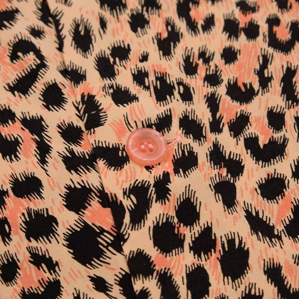STAR OF HOLLYWOOD - HIGH DENSITY RAYON L/S OPEN SHIRT - LEOPARD - SH29079