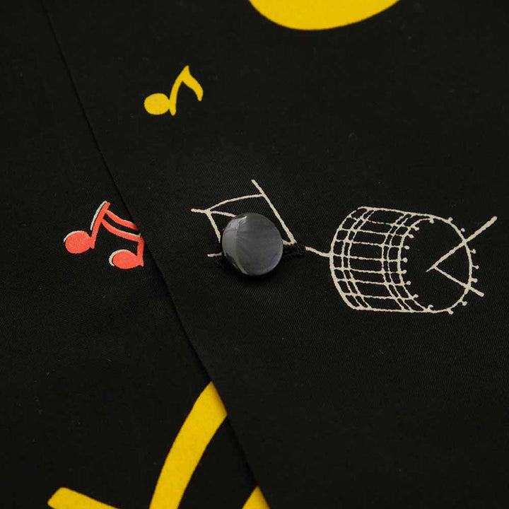 STAR OF HOLLYWOOD - HIGH DENSITY RAYON L/S OPEN SHIRT - ROCKIN' NOTES - SH29083