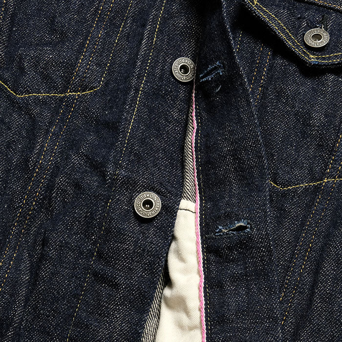 Oni Denim<br>12oz Loose Weave Denim<br>”KIRAKU II”<br>天然藍ロープ染色<br>3rd Type Denim Jacket<br>ONI-02207P