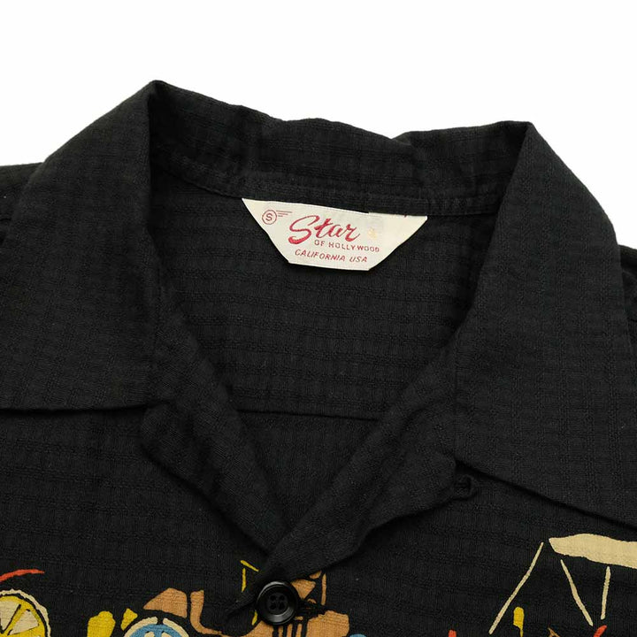 STAR OF HOLLYWOOD<br>DOBBY COTTON S/S OPEN SHIRT<br>CLASSIC CARS<br>SH38886