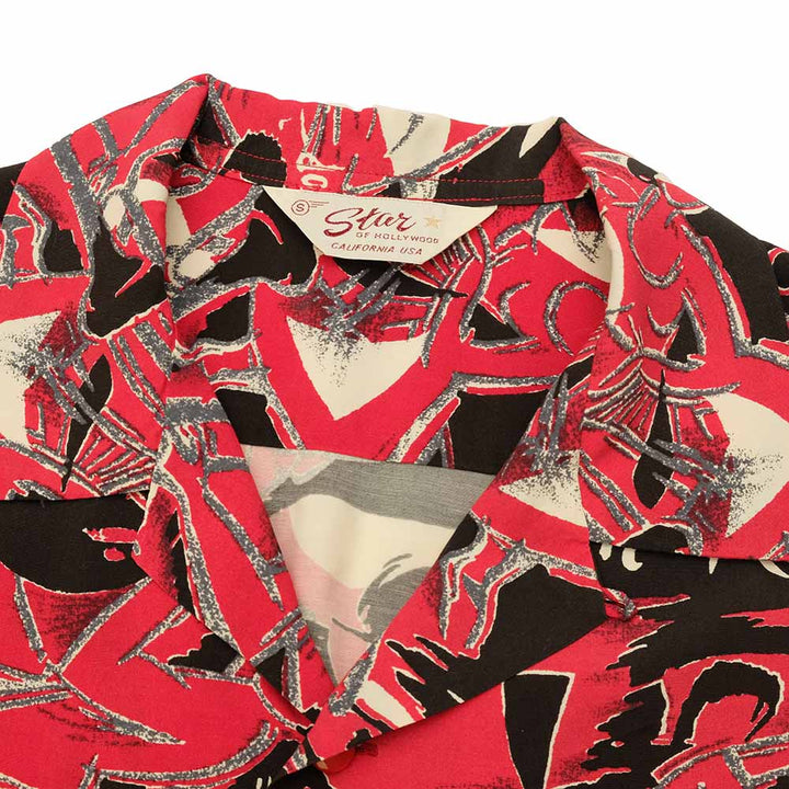 STAR OF HOLLYWOOD - HIGH DENSITY RAYON OPEN SHIRT - ROCK 'N' ROLL - SH39090