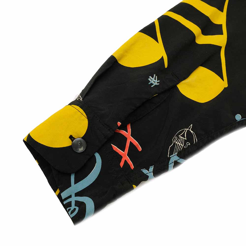 STAR OF HOLLYWOOD - HIGH DENSITY RAYON L/S OPEN SHIRT - ROCKIN' NOTES - SH29083