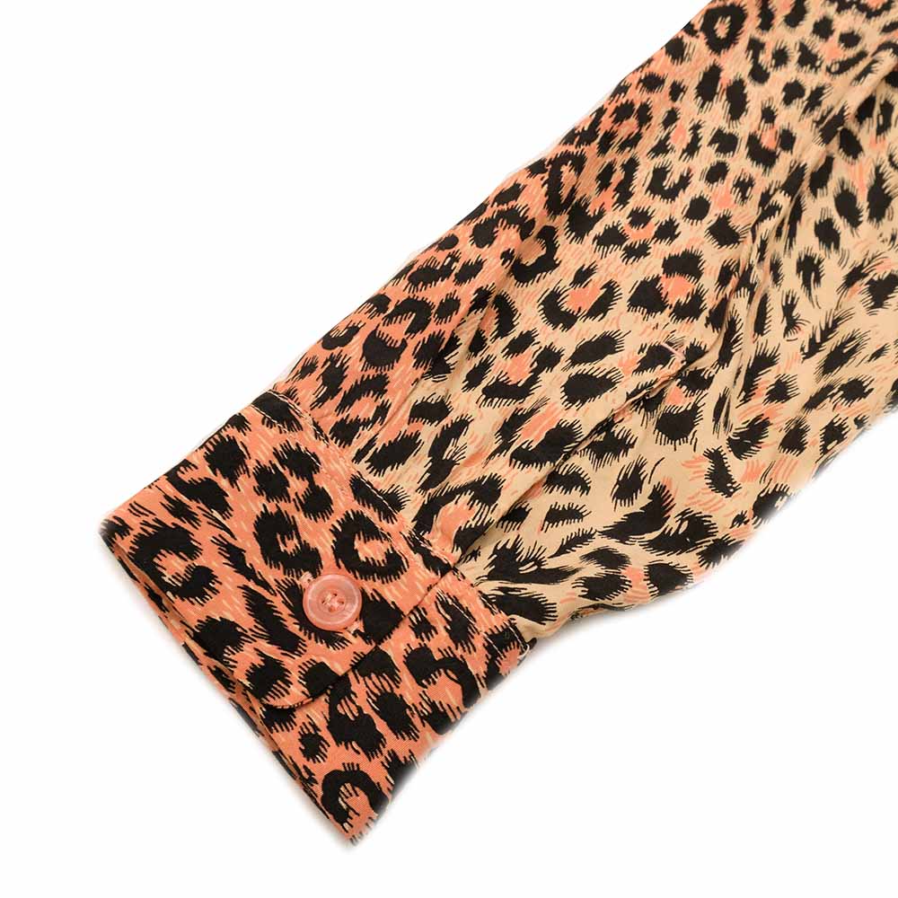 STAR OF HOLLYWOOD - HIGH DENSITY RAYON L/S OPEN SHIRT - LEOPARD - SH29079