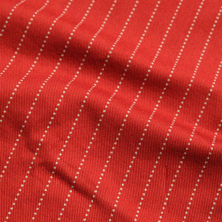 SUGAR CANE - Fiction Romance - 8.5oz. Red Wabash Stripe Work Shirt - SC28340