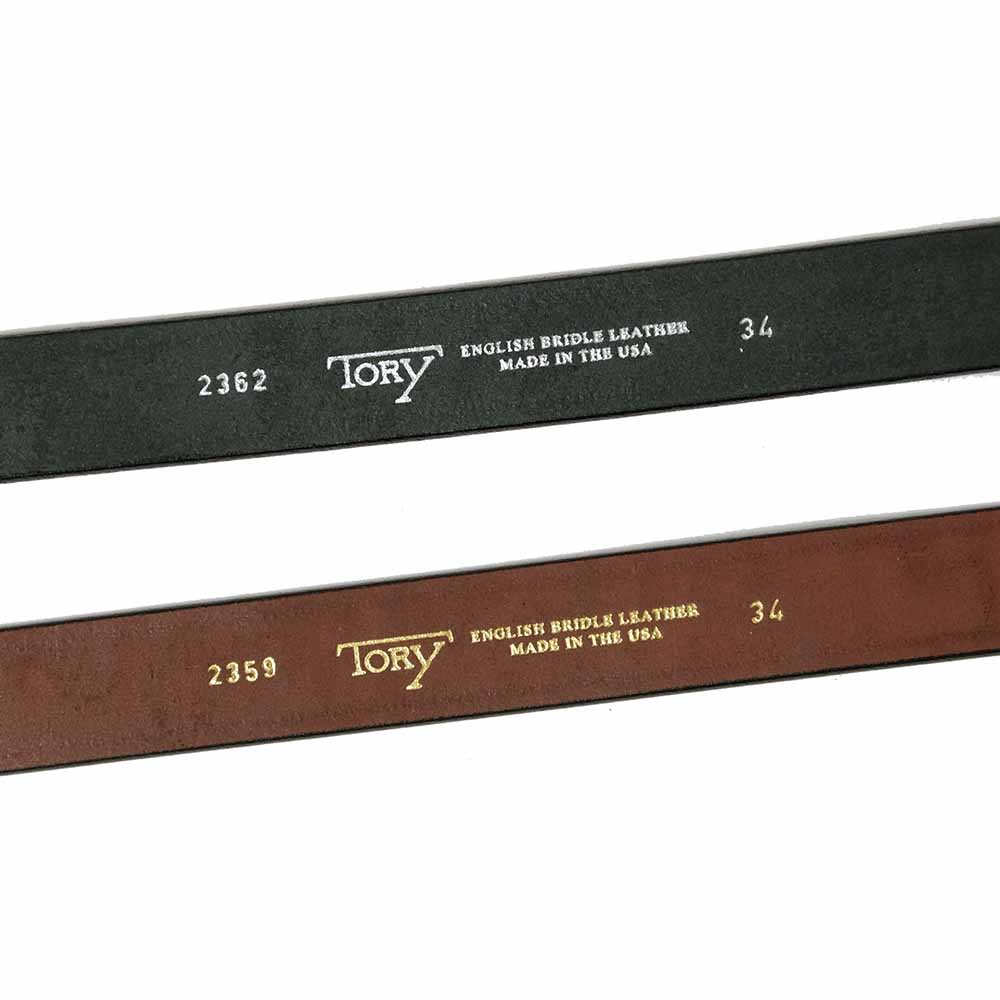 Tory Leather 1 1/4 Creased Belt w/ Brass HD TORY22-2359/TORY22-2362