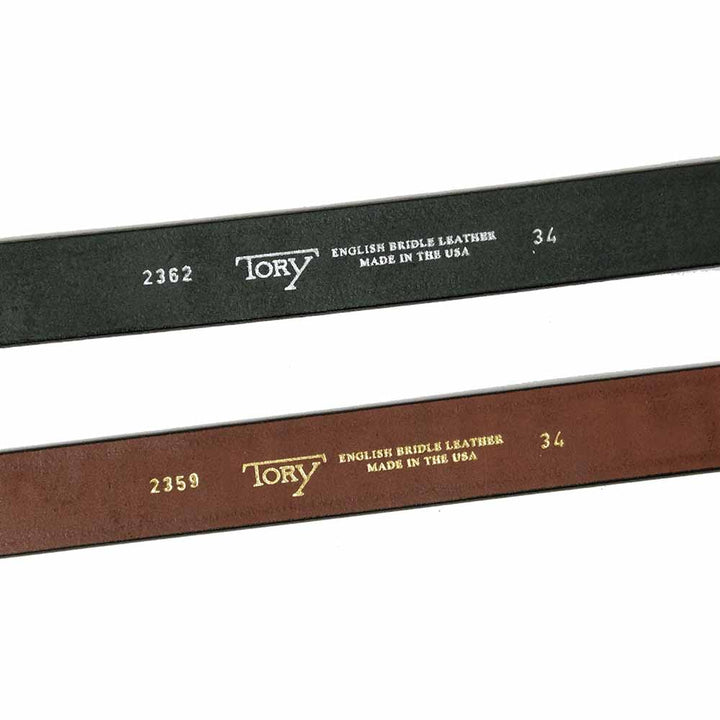 Tory Leather 1 1/4 Creased Belt w/ Brass HD TORY22-2359/TORY22-2362
