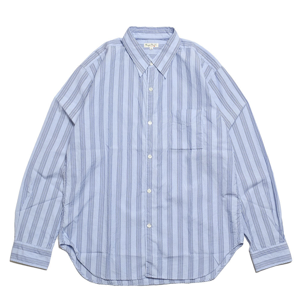 BURGUS PLUS L/S Stripe Poplin Shirt BP19501-1