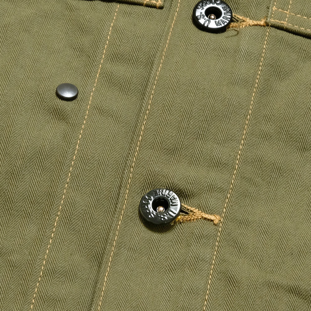 BUZZ RICKSON'S - U.S. MARINE CORPS M-1944 HERRINGBONE UTILITY JACKET - BR15123