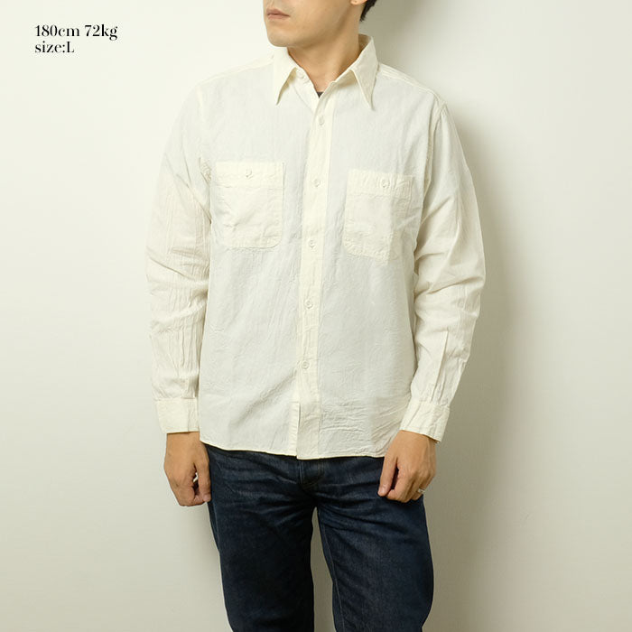 Buzz Rickson's White Chambray Work Shirt BR25996 – HINOYA Online Store