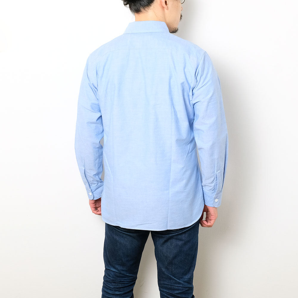 BUZZ RICKSON’S - SHIRT,MAN'S,COTTON OXFORD CLOTH, 4oz. BLUE - BR28824