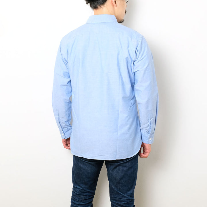 BUZZ RICKSON’S - SHIRT,MAN'S,COTTON OXFORD CLOTH, 4oz. BLUE - BR28824