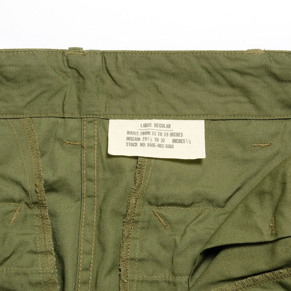 BUZZ RICKSON'S - TROUSERS,MEN'S, COTTON WIND RESISTANT POPLIN, OLIVE GREEN ARMY SHADE 107 - BR40927