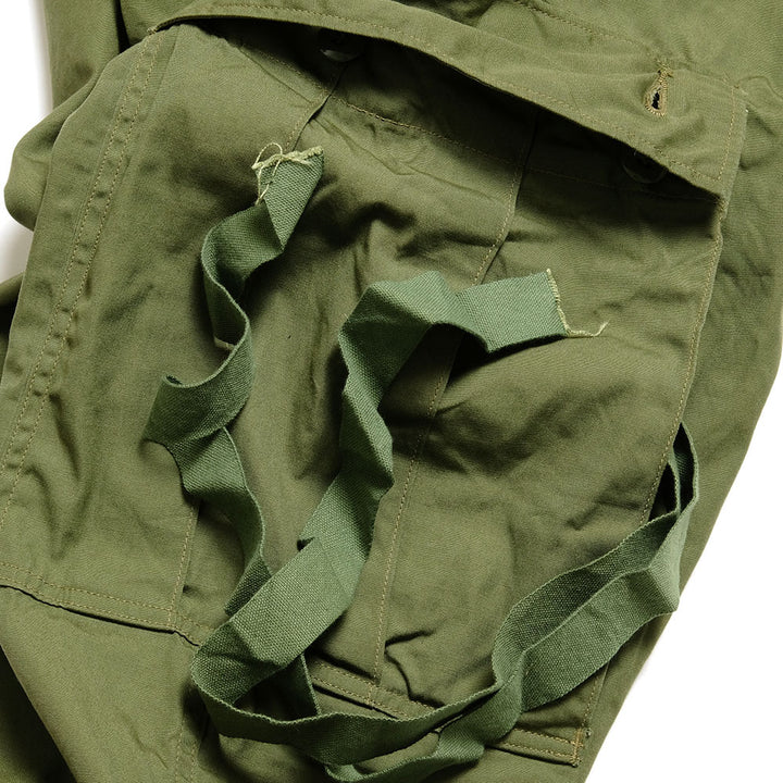 BUZZ RICKSON'S - TROUSERS,MEN'S, COTTON WIND RESISTANT POPLIN, OLIVE GREEN ARMY SHADE 107 - BR40927