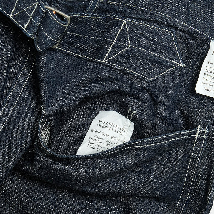 BUZZ RICKSON'S - TROUSERS WORKING DENIM - BR41106