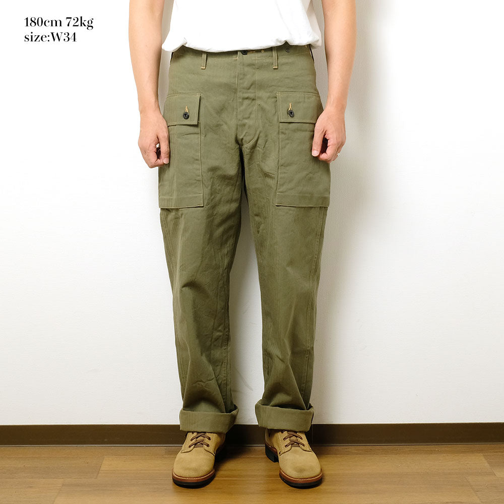 BUZZ RICKSON'S - U.S. MARINE CORPS HERRINGBONE PANTS - BR42340