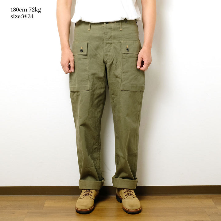 BUZZ RICKSON'S - U.S. MARINE CORPS HERRINGBONE PANTS - BR42340