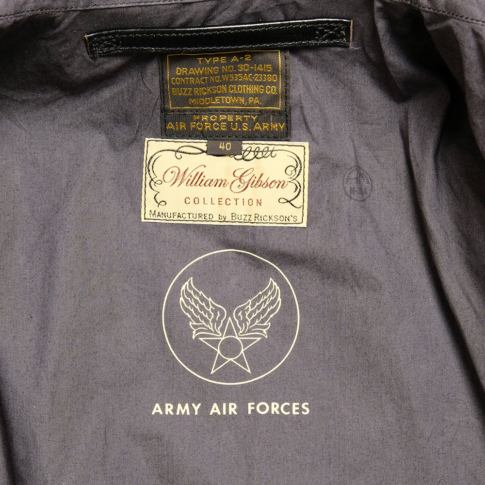 BUZZ RICKSON'S - WILLIAM GIBSON COLLECTION - BLACK A-2 - BR80596