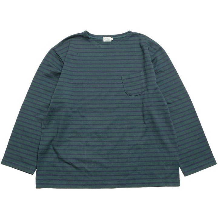 BURGUS PLUS L/S Wide Basque Shirts Border HBP-025BD