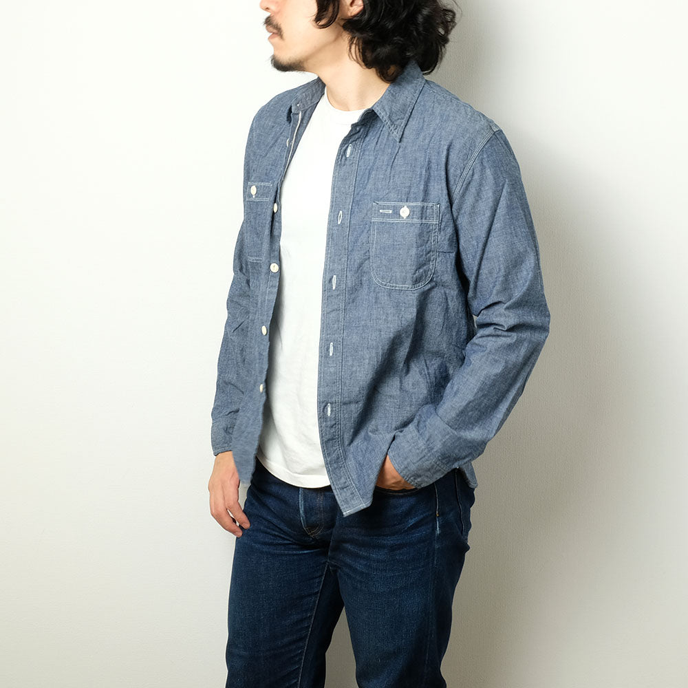 BURGUS PLUS - HBP-300CH Chambray Work Shirt - HBP-300CH