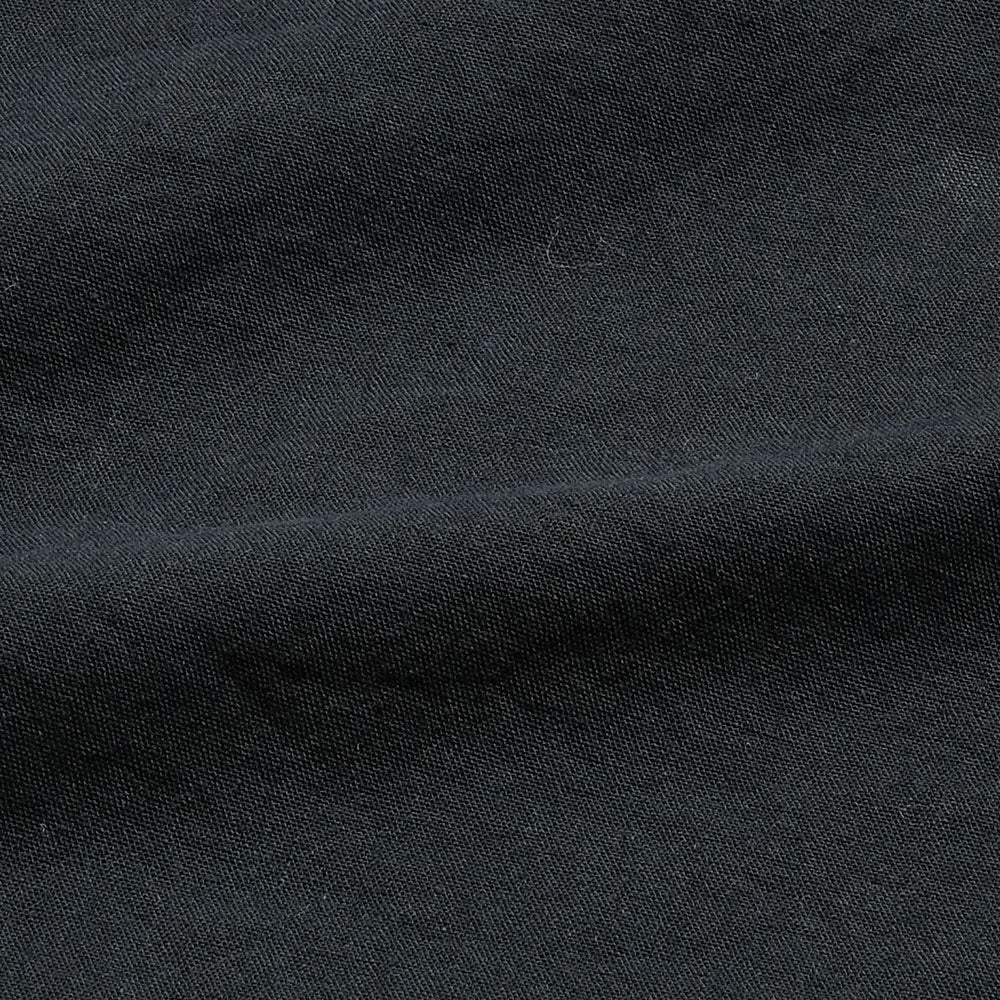 BURGUS PLUS - S/S Black × Black Chambray Work Shirt - HBP-300CHBS