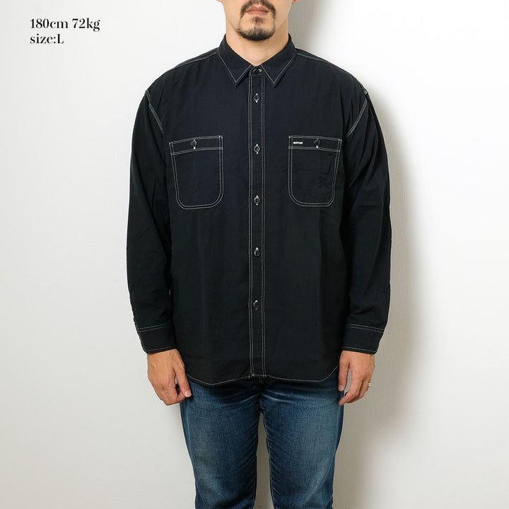 BURGUS PLUS - Beta Chambray Work Shirt - Wide Silhouette - HBP-300CHBWD