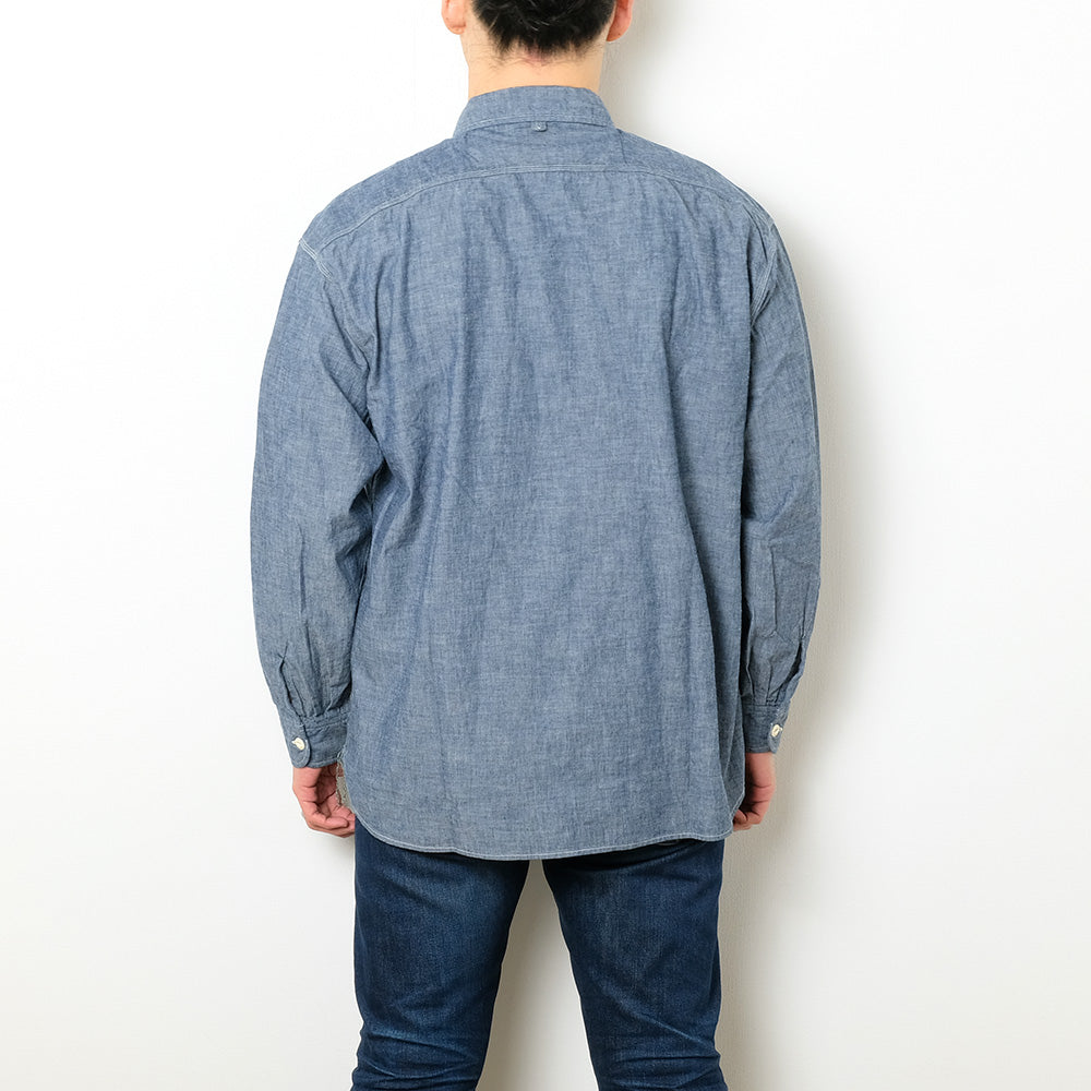 BURGUS PLUS - Chambray Work Shirt Wide Silhouette - HBP-300CHWD