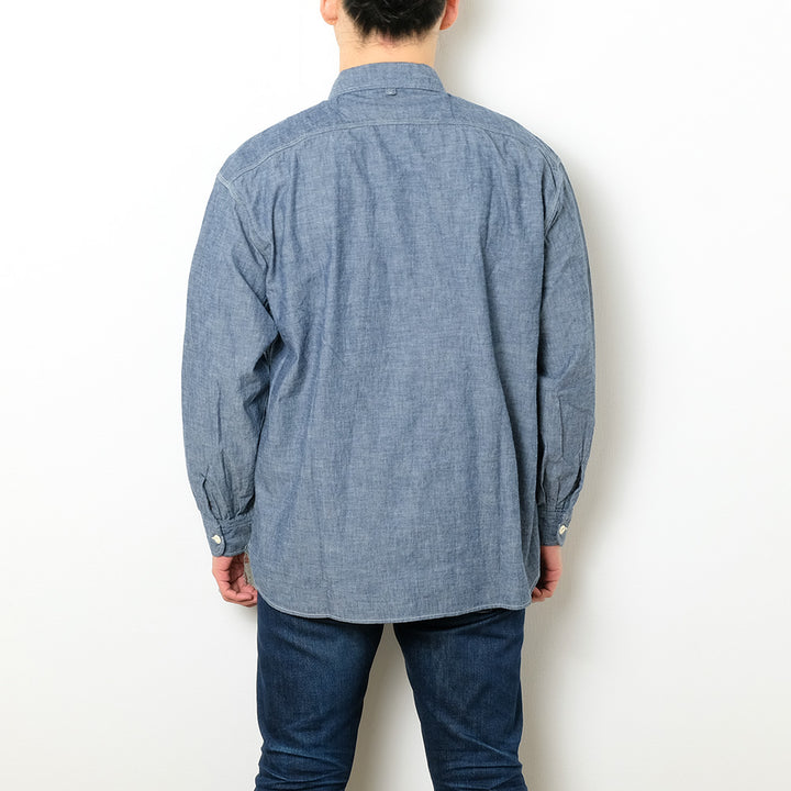 BURGUS PLUS - Chambray Work Shirt Wide Silhouette - HBP-300CHWD