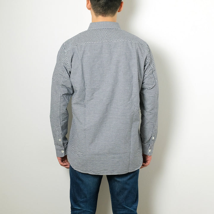 BURGUS PLUS - Gingham Plaid BD Shirt - HBP-303B-NV