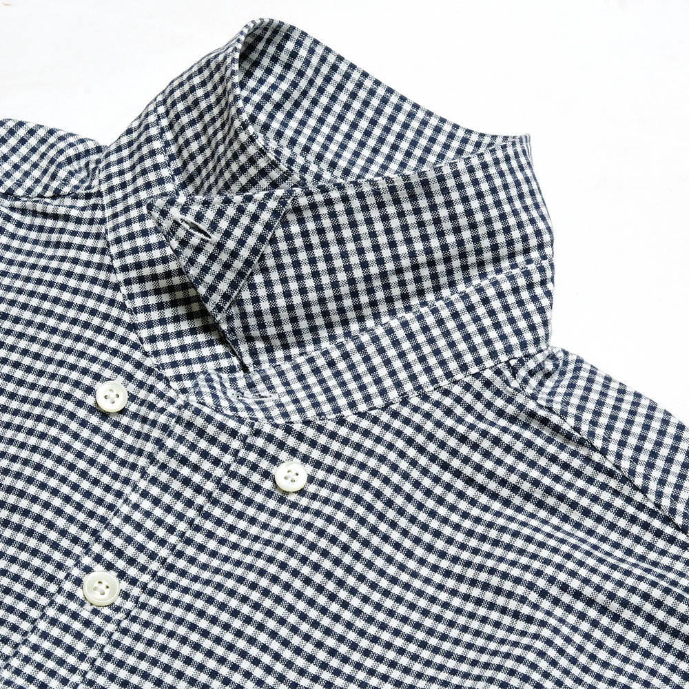 BURGUS PLUS - Gingham Plaid BD Shirt - HBP-303B-NV