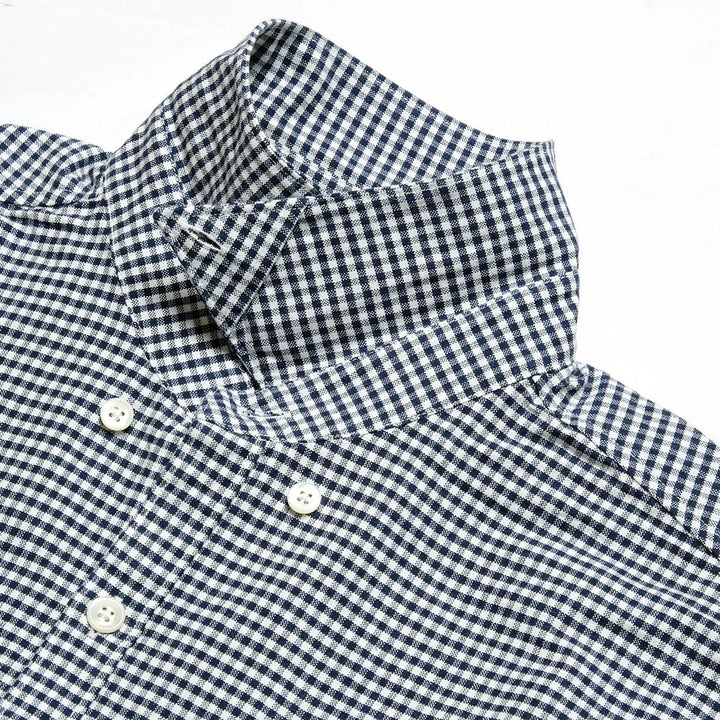BURGUS PLUS - Gingham Plaid BD Shirt - HBP-303B-NV