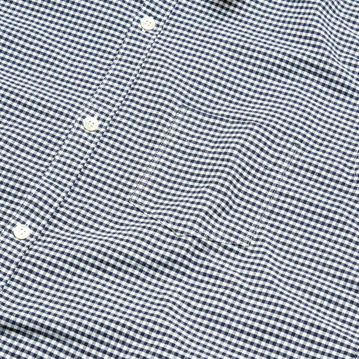 BURGUS PLUS - Gingham Plaid BD Shirt - HBP-303B-NV