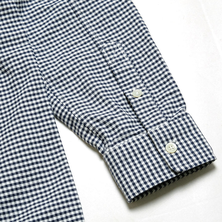 BURGUS PLUS - Gingham Plaid BD Shirt - HBP-303B-NV