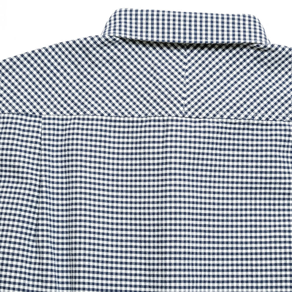 BURGUS PLUS - Gingham Plaid BD Shirt - HBP-303B-NV