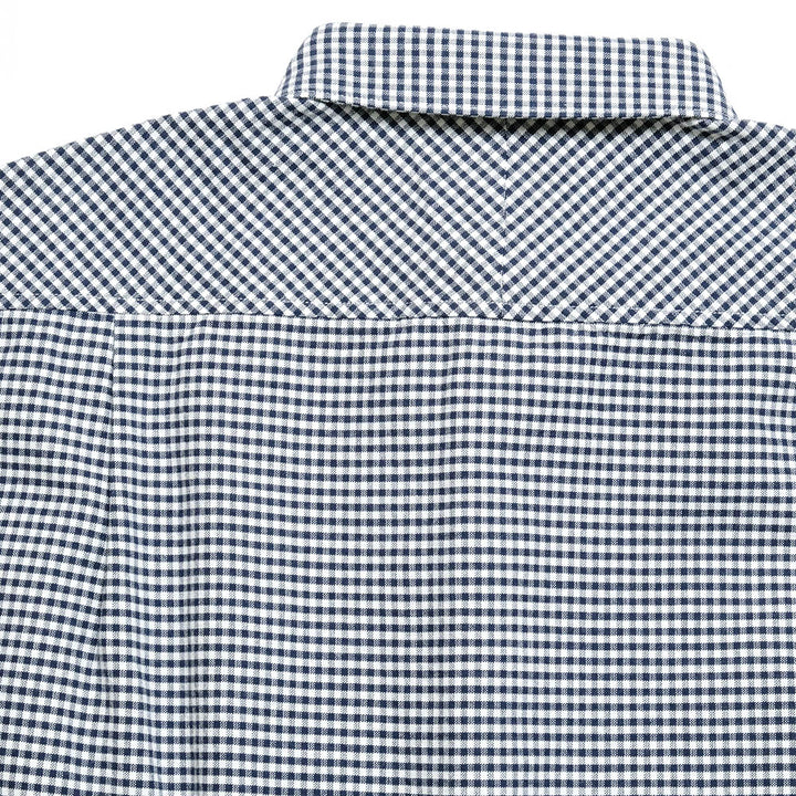 BURGUS PLUS - Gingham Plaid BD Shirt - HBP-303B-NV
