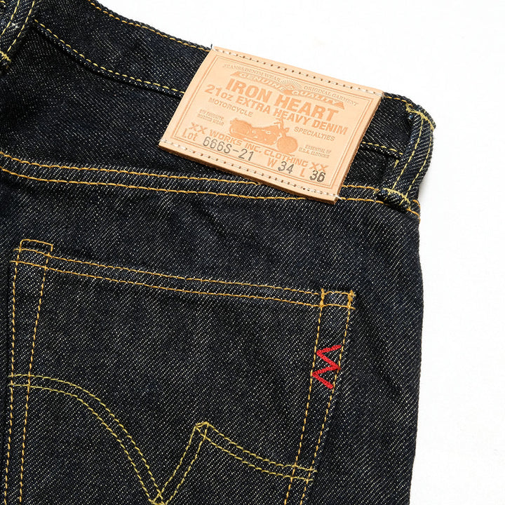 IRON HEART - 21oz. EXTRA HEAVY SELVEDGE DENIM - SLIM STRAIGHT - IH666S-21