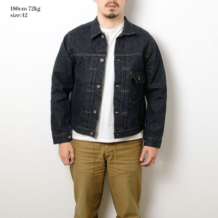 ONI DENIM - 1st Type Denim Jacket - 16.5oz Natural Indigo Denim - ONI-01507NI