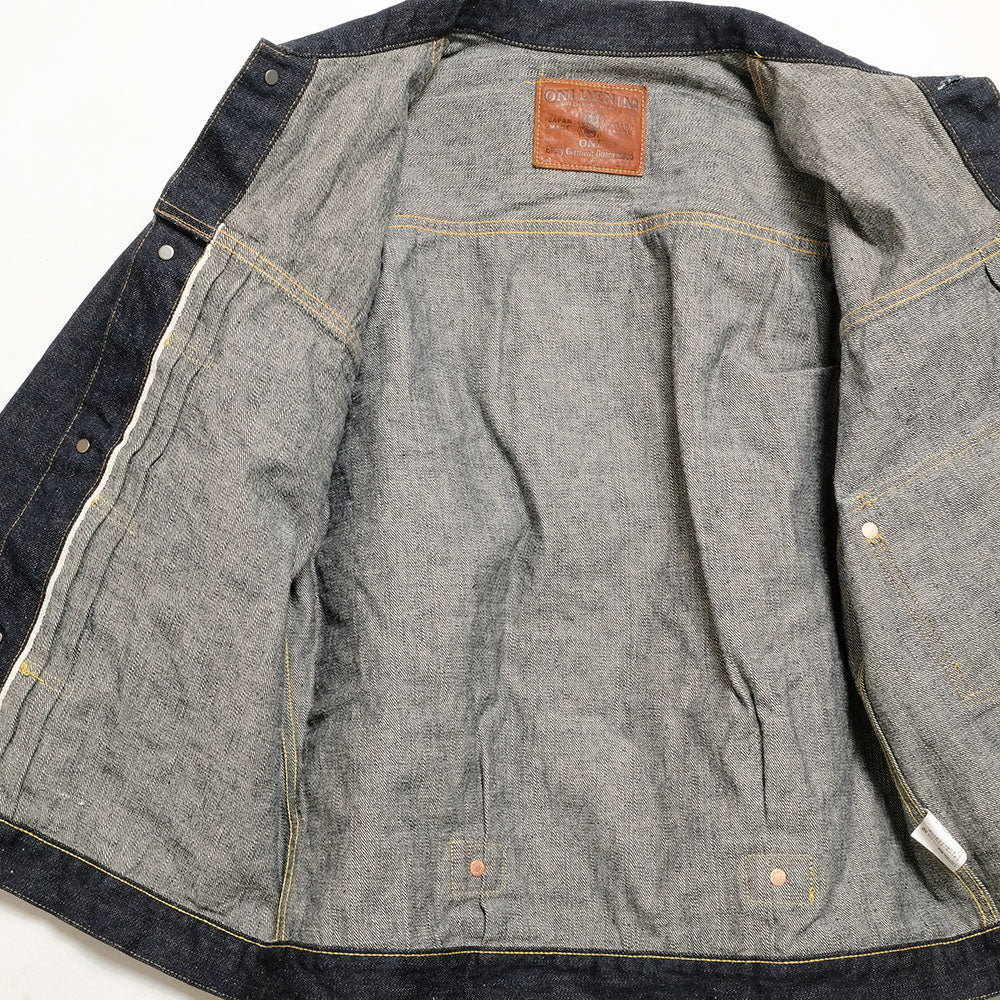 ONI DENIM - 1st Type Denim Jacket - 16.5oz Natural Indigo Denim - ONI-01507NI