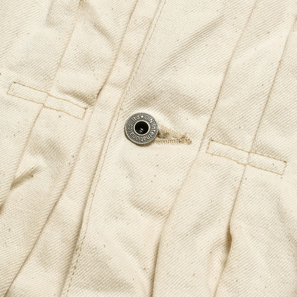 ONI DENIM<br>14oz Organic Cotton White Denim 2nd Type Denim Jacket<br>ONI-02516P