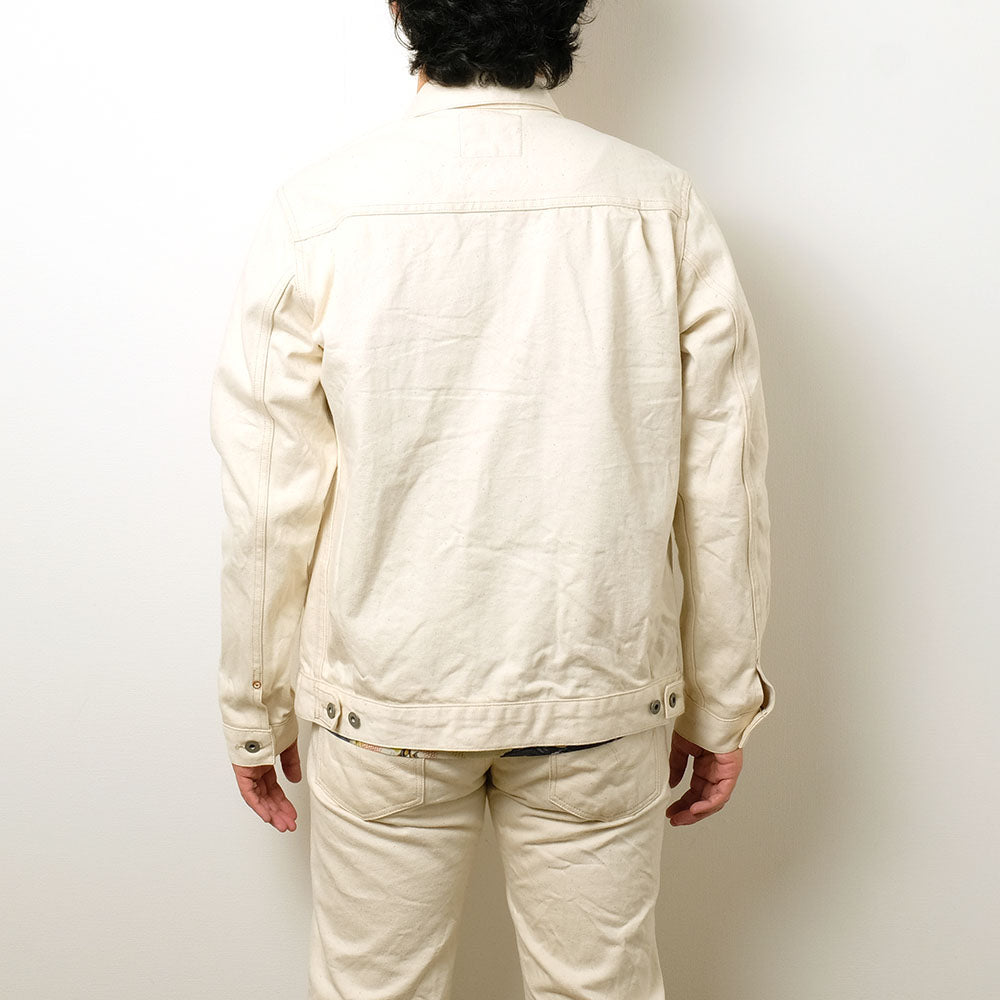 ONI DENIM<br>14oz Organic Cotton White Denim 2nd Type Denim Jacket<br>ONI-02516P