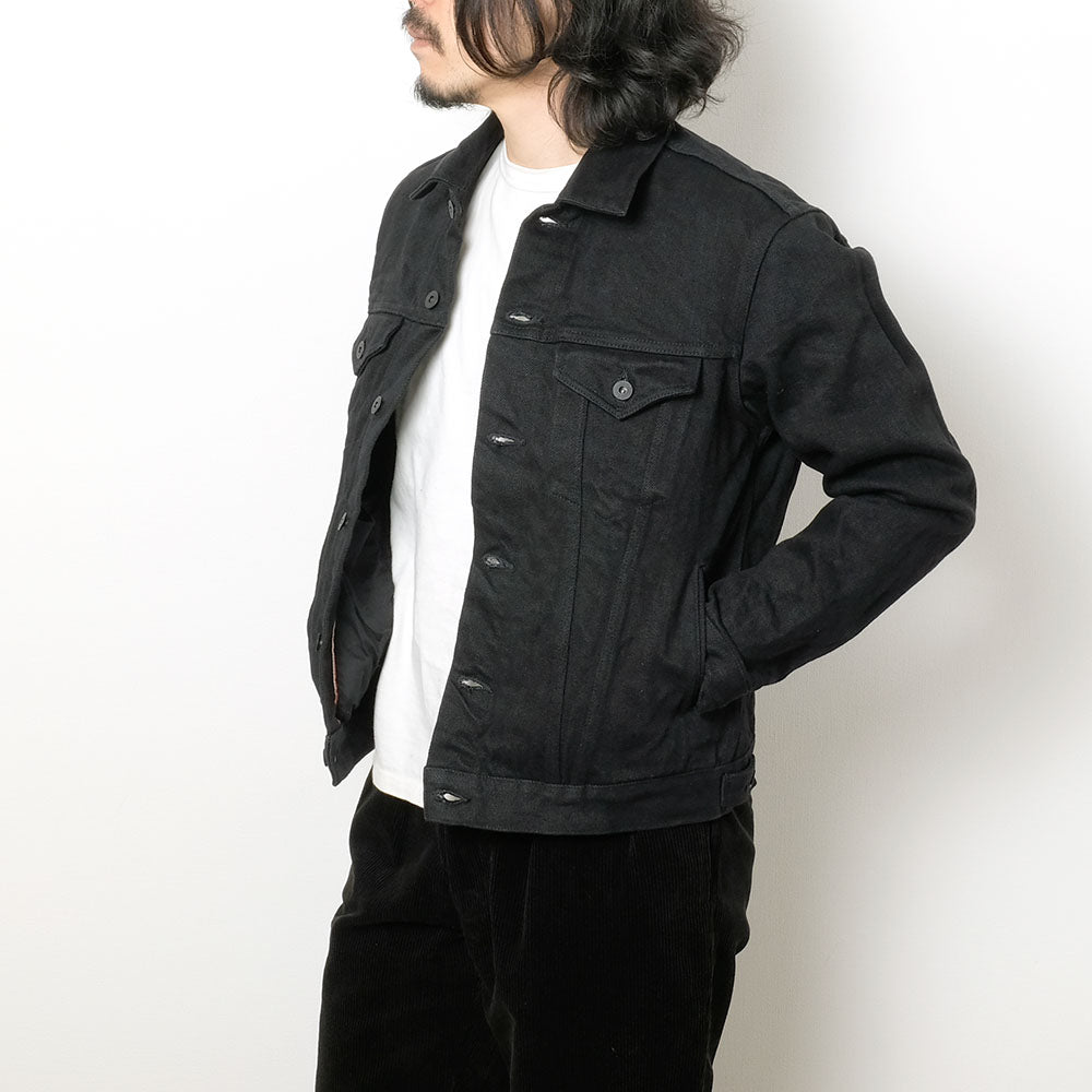 ONI DENIM<br>20oz ONI Secret Denim Dark Indigo x Black 3rd Type Denim Jacket<br>ONI-02527PZR