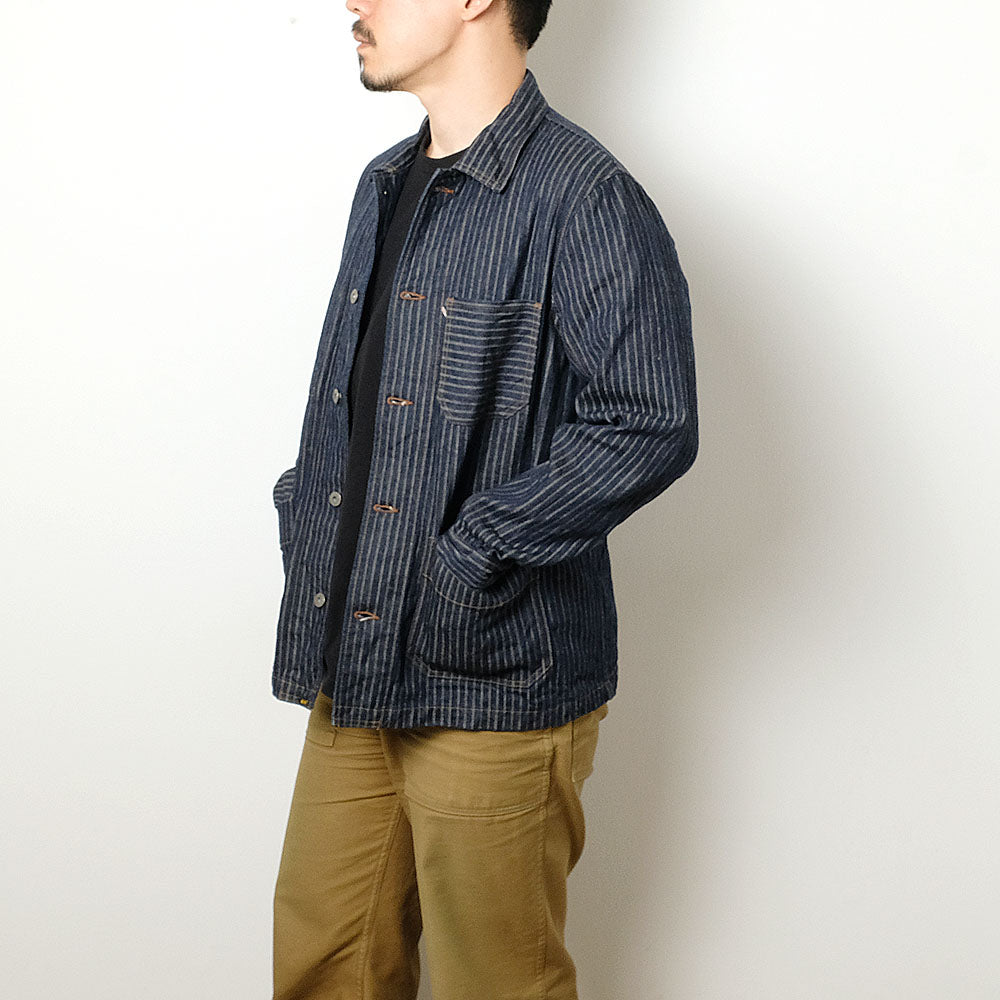 ONI DENIM - Coveralls - Drop-Needle Stitching Jacquard Striped Denim - ONI-03101HJS