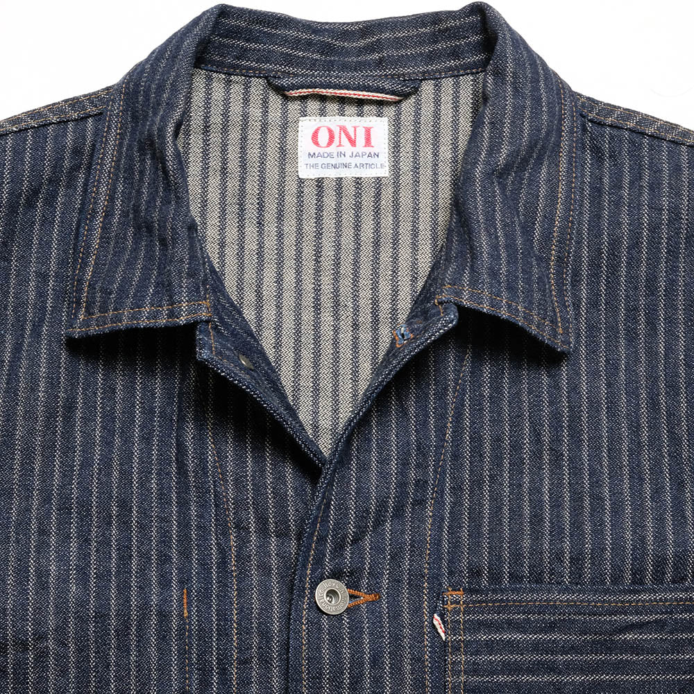 ONI DENIM - Coveralls - Drop-Needle Stitching Jacquard Striped Denim - ONI-03101HJS